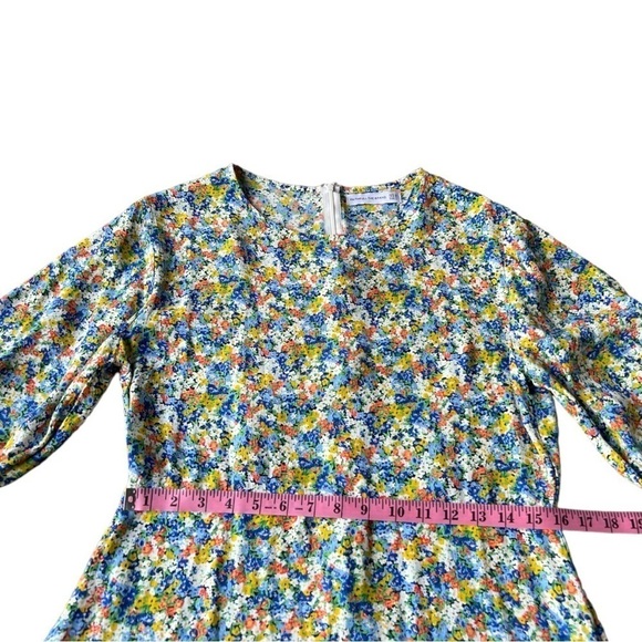 Faithfull The Brand Revolve Jeanette Floral Spring Summer Mini Dress, Sz Large - Picture 11 of 12